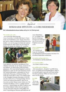 Zeitbankler berichten: Rosemarie Spindler und Lore Riermeier